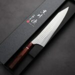 黑崎優 閃光 牛刀 240mm SG2粉末HSS鋼 玫瑰木紅松石