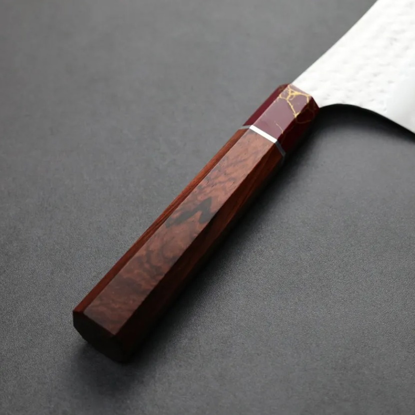 黑崎優 閃光 牛刀 240mm SG2粉末HSS鋼 玫瑰木紅松石