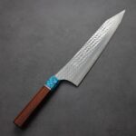 黑崎優 閃光 牛刀 240mm SG2粉末HSS鋼 玫瑰木藍松石