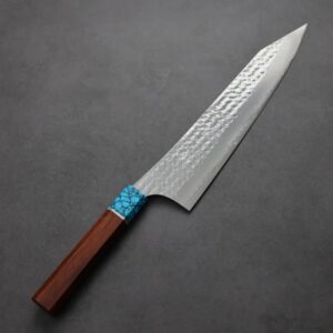 黑崎優 閃光 牛刀 240mm SG2粉末HSS鋼 玫瑰木藍松石