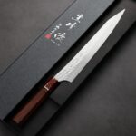 黑崎優 閃光 筋引 240mm SG2粉末HSS鋼 玫瑰木紅松石