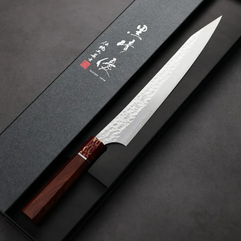 黑崎優 閃光 筋引 240mm SG2粉末HSS鋼 玫瑰木紅松石