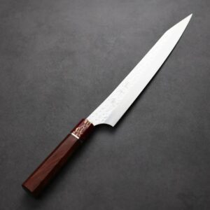 黑崎優 閃光 筋引 240mm SG2粉末HSS鋼 玫瑰木紅松石