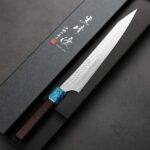 黑崎優 閃光 筋引 240mm SG2粉末HSS鋼 玫瑰木藍松石 (2) 黑崎優 閃光 筋引 240mm SG2粉末HSS鋼 玫瑰木藍松石