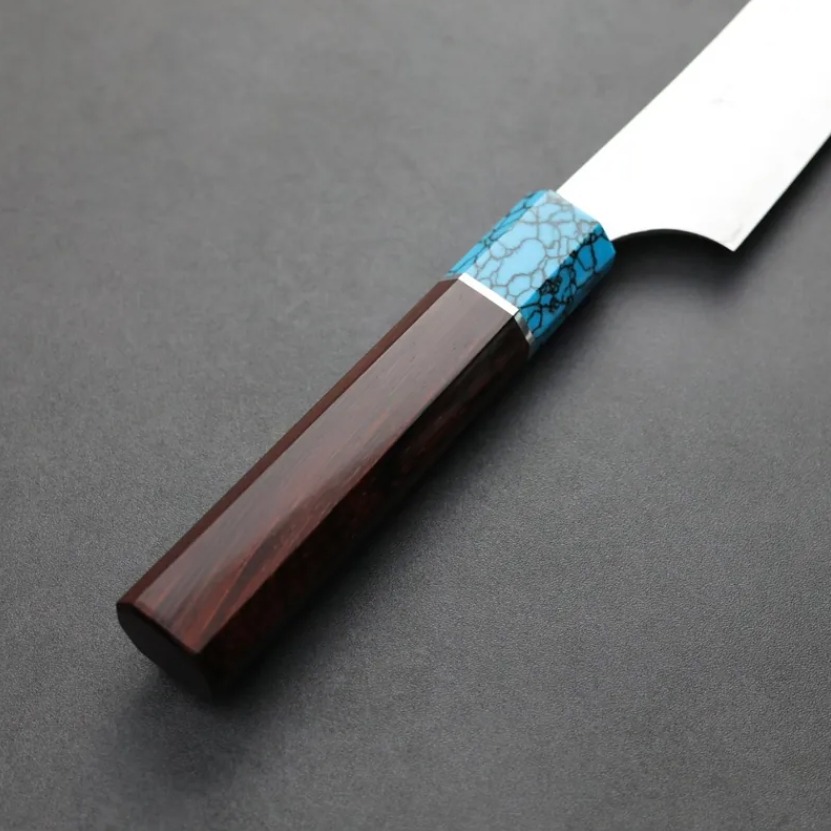 黑崎優 閃光 筋引 240mm SG2粉末HSS鋼 玫瑰木藍松石 (3) 黑崎優 閃光 筋引 240mm SG2粉末HSS鋼 玫瑰木藍松石