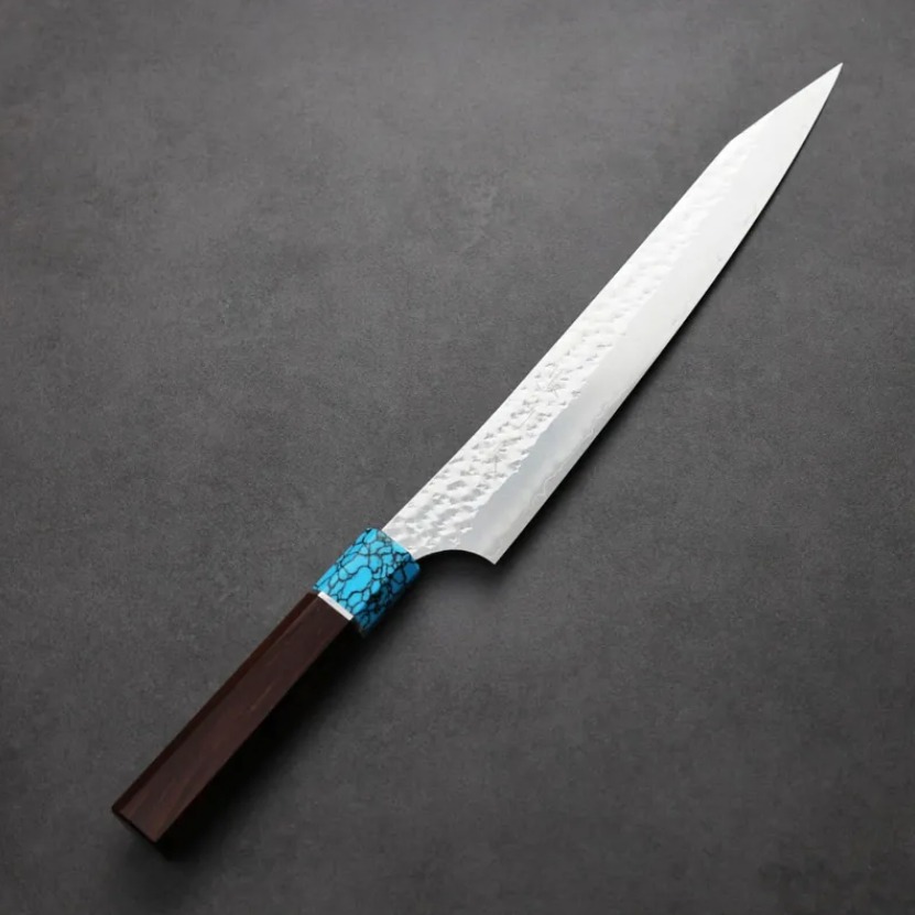 黑崎優 閃光 筋引 240mm SG2粉末HSS鋼 玫瑰木藍松石 黑崎優 閃光 筋引 240mm SG2粉末HSS鋼 玫瑰木藍松石