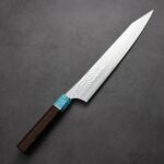 黑崎優 閃光 筋引 270mm SG2粉末HSS鋼 鐵刀木藍松石 黑崎優 閃光 筋引 270mm SG2粉末HSS鋼 鐵刀木藍松石