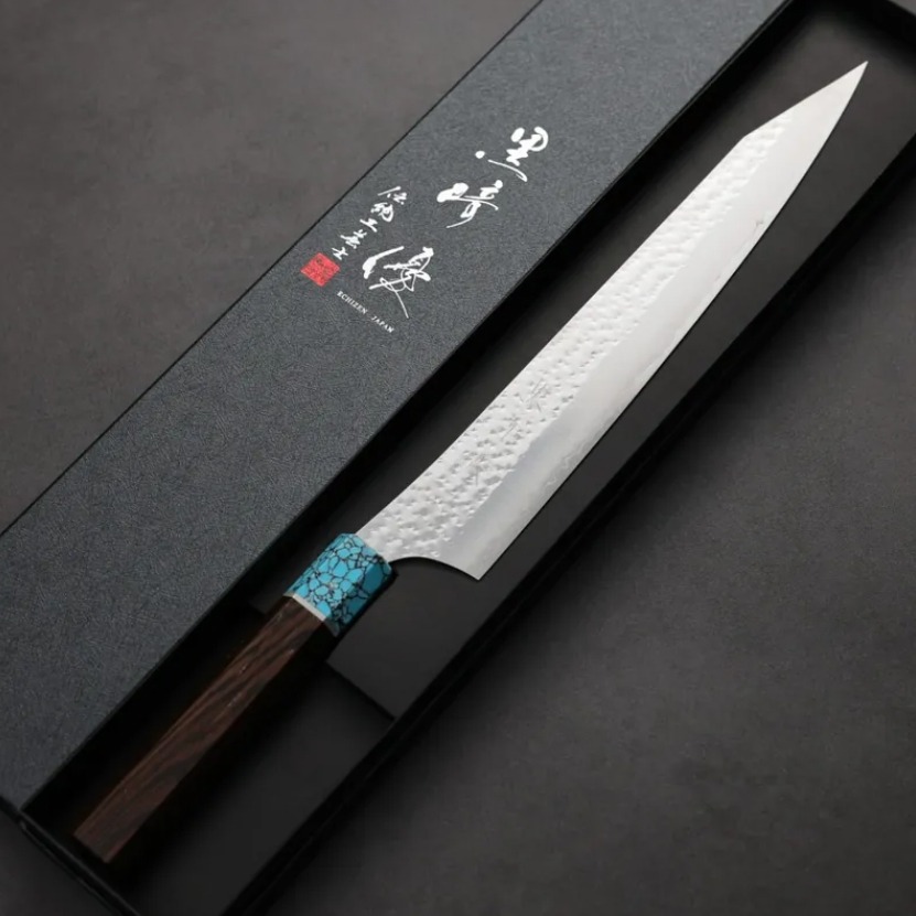 黑崎優 閃光 筋引 270mm SG2粉末HSS鋼 鐵刀木藍松石 (2) 黑崎優 閃光 筋引 270mm SG2粉末HSS鋼 鐵刀木藍松石