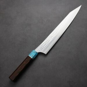 黑崎優 閃光 筋引 270mm SG2粉末HSS鋼 鐵刀木藍松石