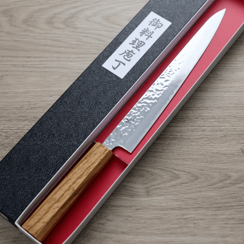 作SAKU 壱 筋引 240mm AUS10鋼 鎚目 大馬士革 (2) 作SAKU 壱 筋引 240mm AUS10鋼 鎚目 大馬士革