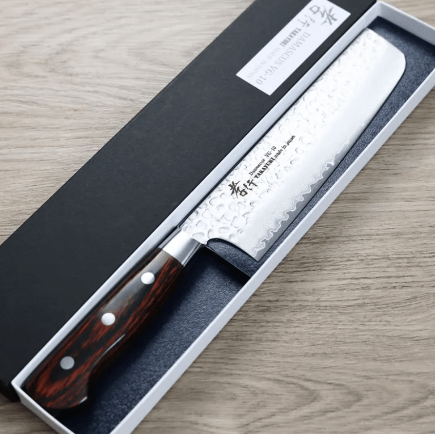 堺孝行 菜切 160mm VG10鋼 33層鎚目大馬士革 洋柄 (2) 堺孝行 菜切 160mm VG10鋼 33層鎚目大馬士革 洋柄