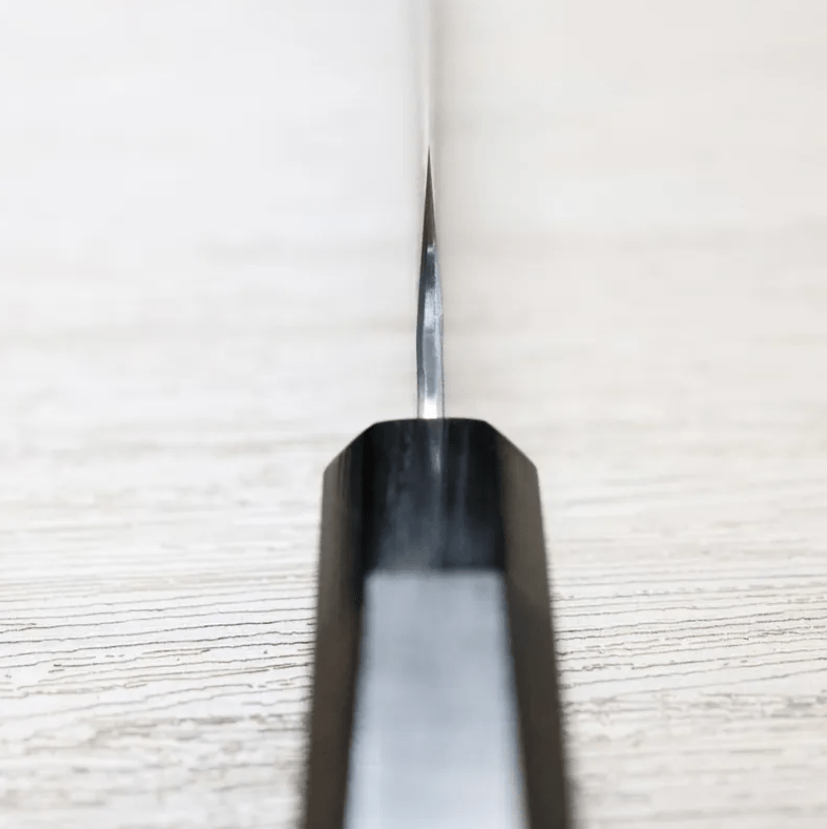 二唐刃物 切付筋引 255mm<br>紙超級鋼 柳葉鎚目