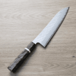 二唐刃物 牛刀 240mm<br>VG10鋼 磨鎚目