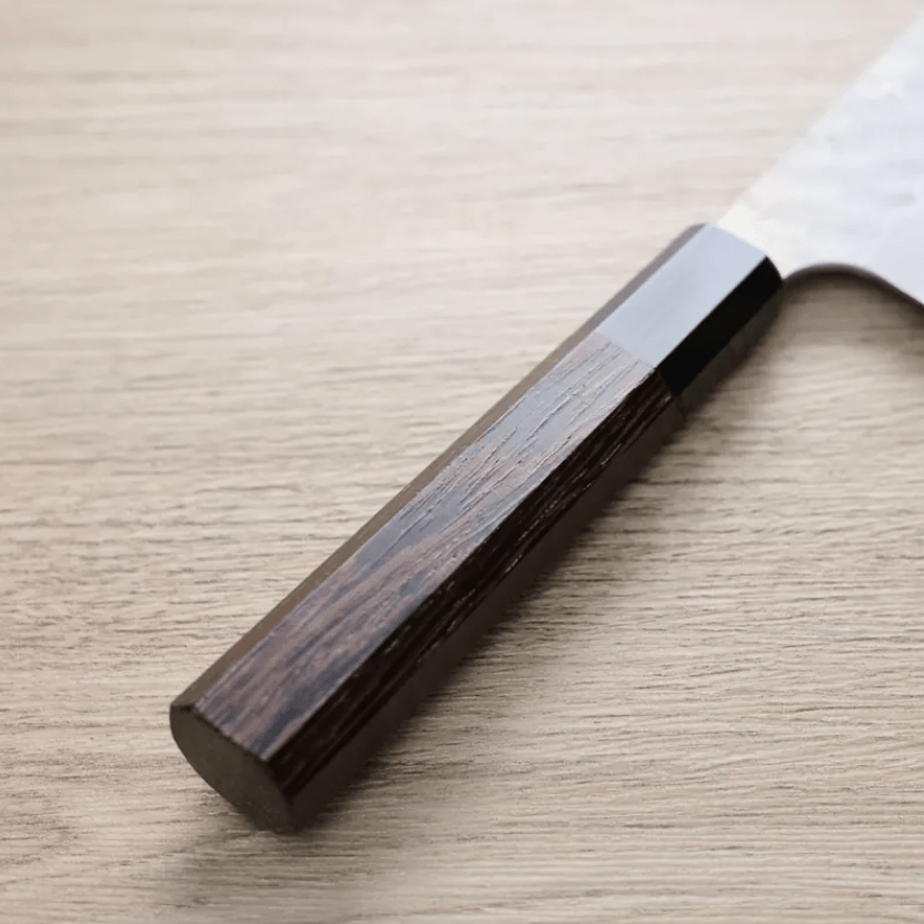 二唐刃物 牛刀 210mm <br>青紙超級鋼 柳葉鎚目