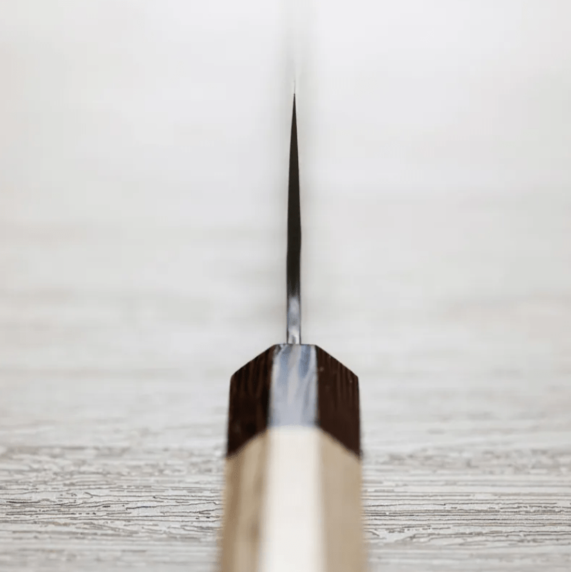 二唐刃物 牛刀 240mm<br>VG10鋼 磨鎚目