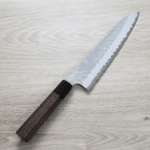 二唐刃物 牛刀 240mm <br>青紙超級鋼 柳葉鎚目