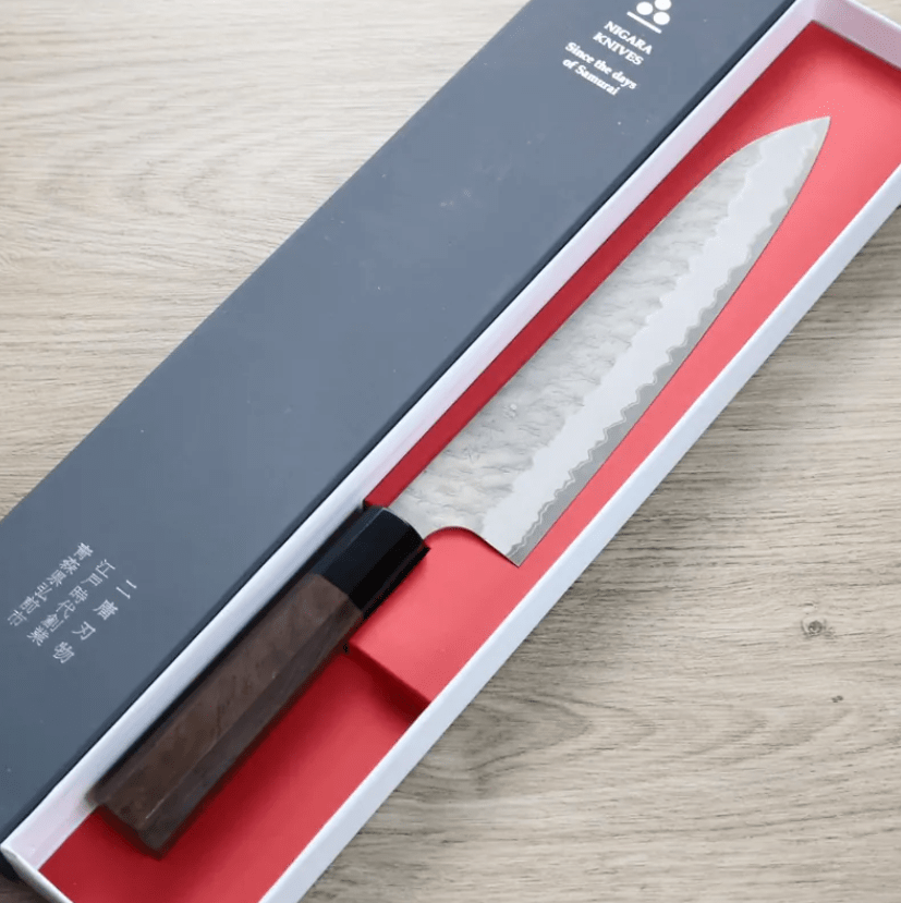 二唐刃物 牛刀 240mm <br>青紙超級鋼 柳葉鎚目