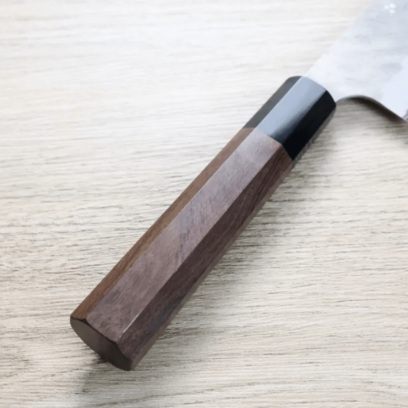 二唐刃物 牛刀 240mm <br>青紙超級鋼 柳葉鎚目