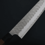 二唐刃物 牛刀 240mm <br>青紙超級鋼 柳葉鎚目