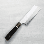 二唐刃物 菜切 180mm<br>SG Strix粉末HSS鋼 鎚目大馬士革