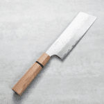 二唐刃物 菜切 180mm<br>SG Strix粉末HSS鋼 鎚目大馬士革