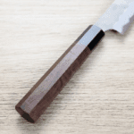 二唐刃物 蔬果刀 150mm 青紙超級剛 柳葉磨鎚目 胡桃木 (3) 二唐刃物 蔬果刀 150mm <br>青紙超級剛 柳葉磨鎚目