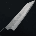 二唐刃物 蔬果刀 150mm 青紙超級剛 柳葉磨鎚目 胡桃木 (5) 二唐刃物 蔬果刀 150mm <br>青紙超級剛 柳葉磨鎚目