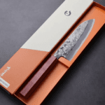 日野浦刃物 味方屋 三德<br>165mm 白紙鋼 磨梨地