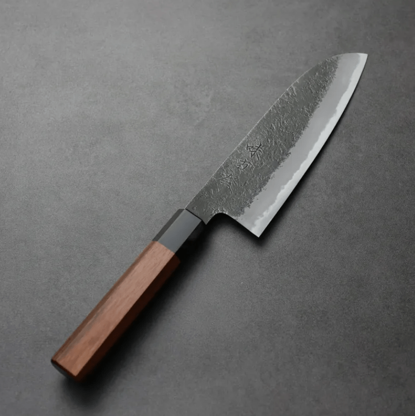 日野浦刃物 味方屋 三德 165mm 白紙鋼 黑打梨地 水牛口金 (1) 日野浦刃物 味方屋 三德 165mm<br>白紙鋼 黑打梨地 水牛口金