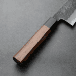 日野浦刃物 味方屋 三德 165mm 白紙鋼 黑打梨地 水牛口金 (3) 日野浦刃物 味方屋 三德 165mm<br>白紙鋼 黑打梨地 水牛口金