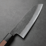 日野浦刃物 味方屋 三德 165mm 白紙鋼 黑打梨地 水牛口金 (4) 日野浦刃物 味方屋 三德 165mm<br>白紙鋼 黑打梨地 水牛口金