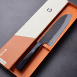 日野浦刃物 味方屋 三德 180mm 白紙鋼 黑打梨地 (2) 日野浦刃物 味方屋 三德 180mm<br>白紙鋼 黑打梨地