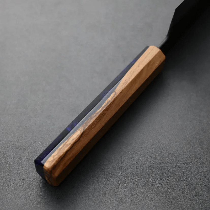 日野浦刃物 味方屋 三德 180mm 白紙鋼 黑打梨地 (3) 日野浦刃物 味方屋 三德 180mm<br>白紙鋼 黑打梨地