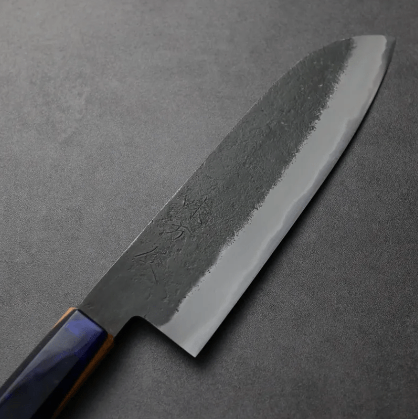 日野浦刃物 味方屋 三德 180mm 白紙鋼 黑打梨地 (4) 日野浦刃物 味方屋 三德 180mm<br>白紙鋼 黑打梨地