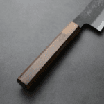 日野浦刃物 味方屋 切付牛刀<br>210mm 白紙鋼 黑打梨地