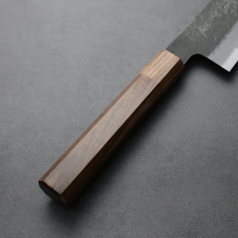 日野浦刃物 味方屋 切付牛刀<br>210mm 白紙鋼 黑打梨地