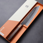 日野浦刃物 味方屋 切付牛刀<br>210mm 白紙鋼 黑打梨地