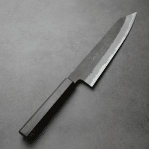 日野浦刃物 味方屋 切付牛刀 210mm <br>白紙鋼 黑打梨地 水牛口金