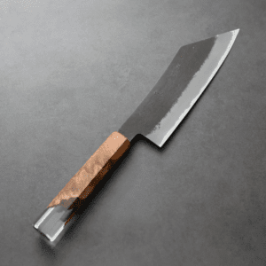 日野浦刃物 博多 三德 180mm<br>白紙鋼 黑打梨地