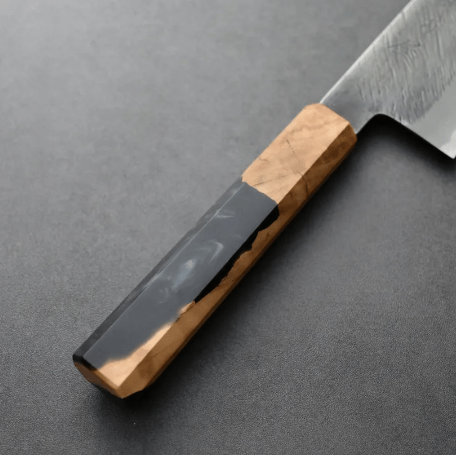 日野浦刃物 味方屋 牛刀 210mm 白紙鋼 松葉鎚目 (3) 日野浦刃物 味方屋 牛刀 <br>210mm 白紙鋼 松葉鎚目