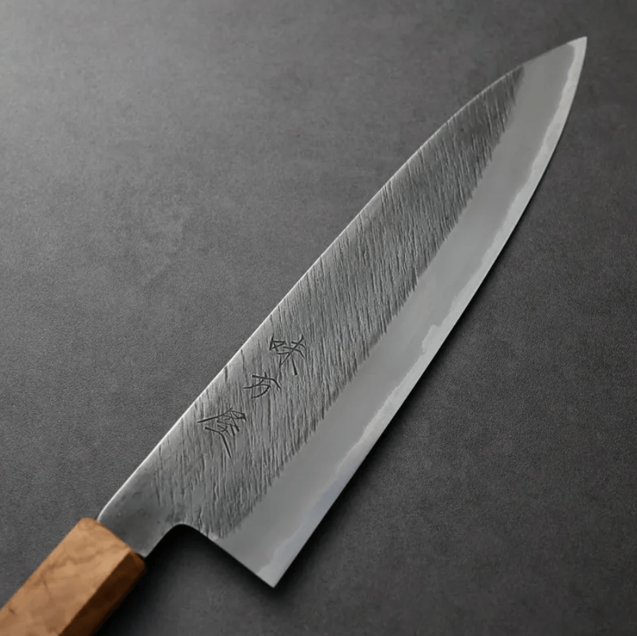 日野浦刃物 味方屋 牛刀 210mm 白紙鋼 松葉鎚目 (4) 日野浦刃物 味方屋 牛刀 <br>210mm 白紙鋼 松葉鎚目