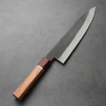日野浦刃物 味方屋 牛刀 210mm<br>白紙鋼 黑打梨地