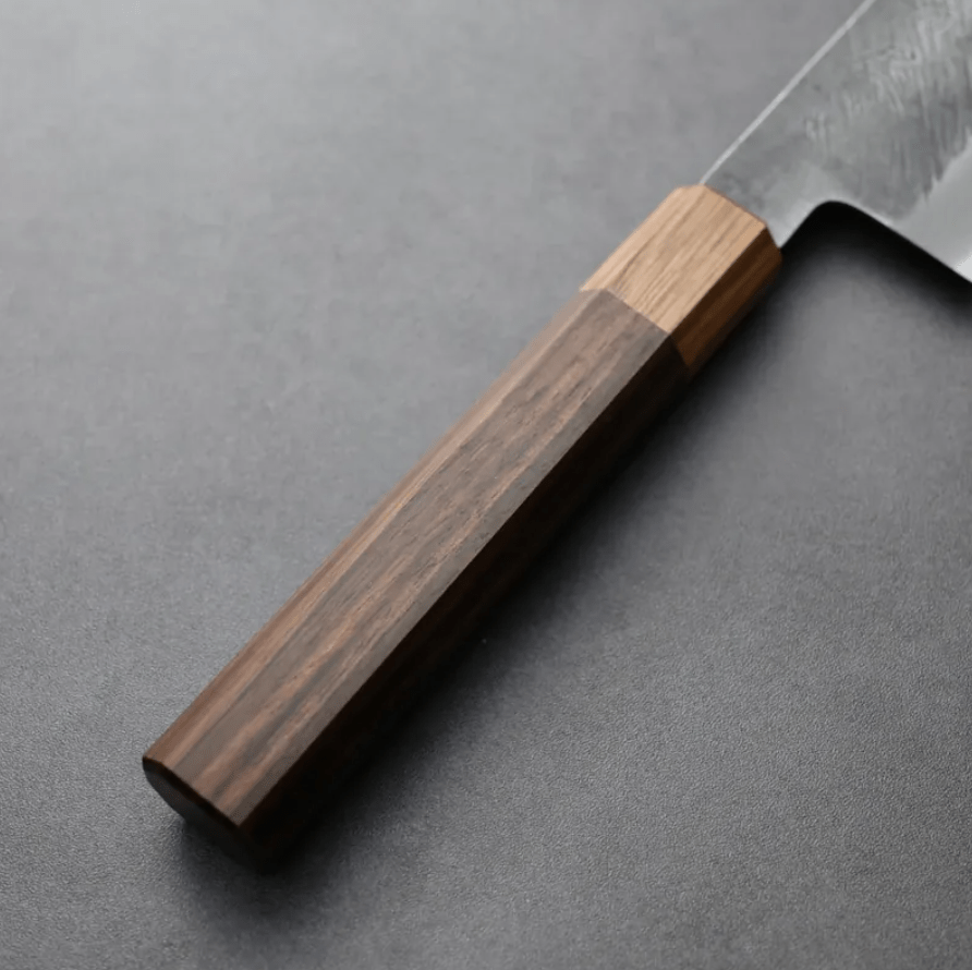 日野浦刃物 味方屋 牛刀 <br>240mm 白紙鋼 松葉鎚目