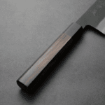 日野浦刃物 味方屋 牛刀 240mm<br>白紙鋼 黑打 黑檀八角柄