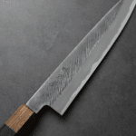 日野浦刃物 味方屋 筋引 210mm 白紙鋼 松葉鎚目 黑檀八角柄 (3) 日野浦刃物 味方屋 筋引 210mm<br>白紙鋼 松葉鎚目 黑檀八角柄