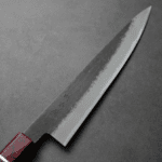 日野浦刃物 味方屋 筋引 210mm 白紙鋼 黑打梨地 玫瑰木八角柄 (4) 日野浦刃物 味方屋 筋引 210mm<br>白紙鋼 黑打梨地 玫瑰木八角柄