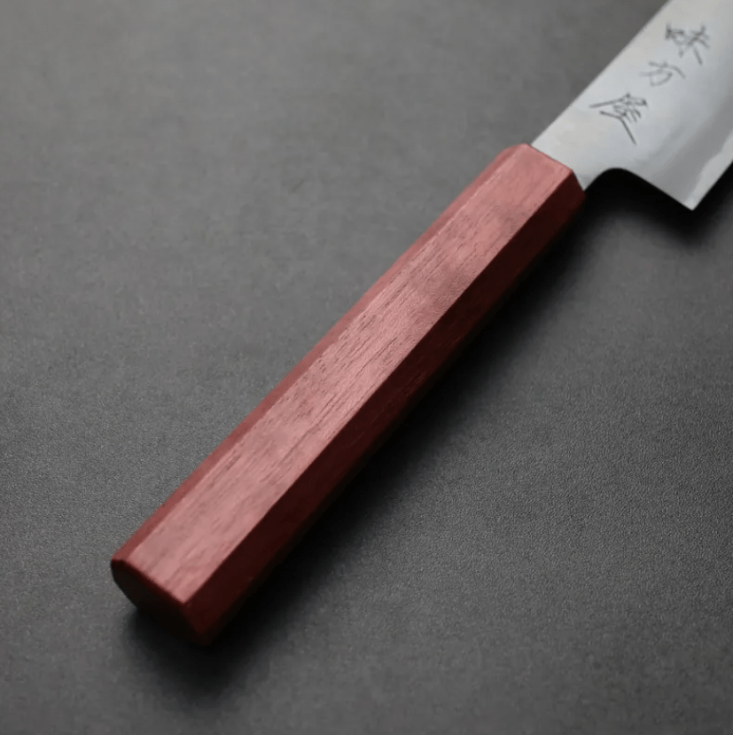 日野浦刃物 味方屋 筋引 270mm 白紙鋼 磨 (3) 日野浦刃物 味方屋 筋引 270mm<br>白紙鋼 磨 紫心木角柄