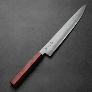 日野浦刃物 味方屋 筋引 270mm<br>白紙鋼 磨 紫心木角柄