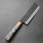 日野浦刃物 味方屋 菜切 180mm 白紙鋼 黑打梨地 日野浦刃物 味方屋 菜切 180mm<br>白紙鋼 黑打梨地