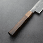 日野浦刃物 味方屋 蔬果刀<br>150mm 白紙鋼 松葉鎚目 玫瑰木八角柄